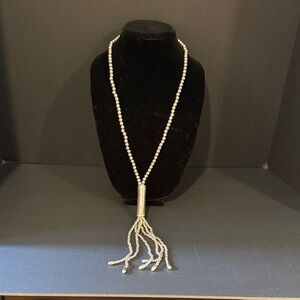 UNO de 50 Silver Beaded Tassel “Jellyfish” Necklace